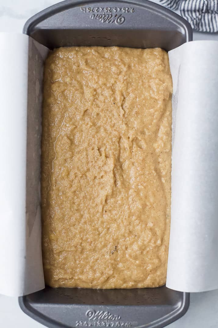 The Best Almond Flour Banana Bread Ever Paleo Banana面包面包在面包锅里排成羊皮纸