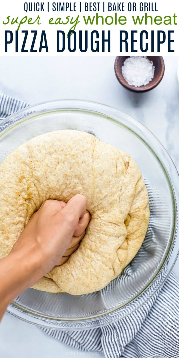 Pinterest图片超级简单的全麦披萨面团