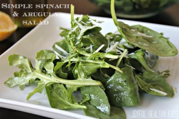 Simple Spinach & Arugula Salad 菠菜芝麻菜沙拉的图片