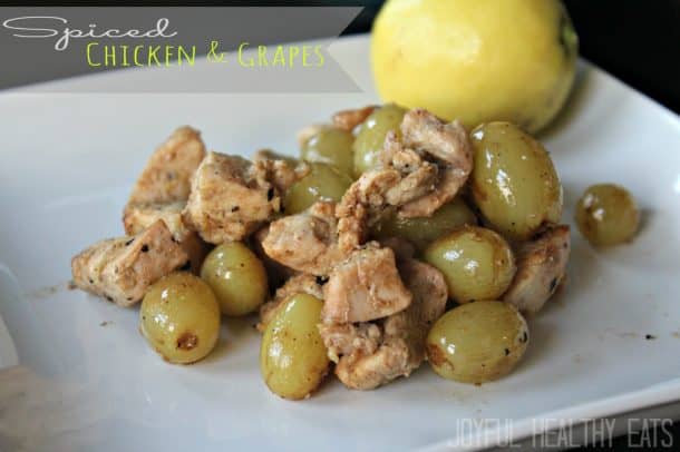 Spiced Chicken & Grapes on the Grill spicedchickengrapes