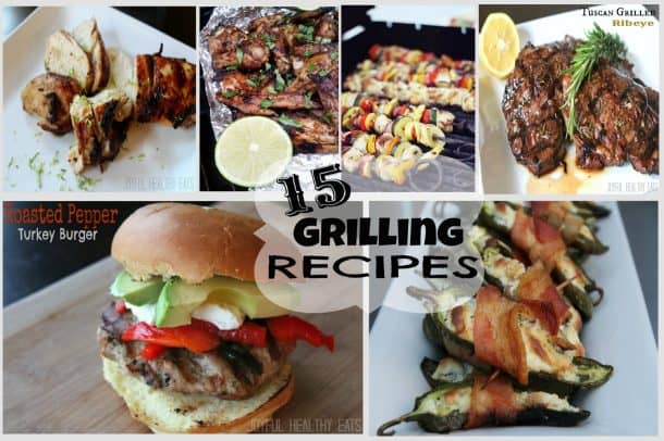 The Best 4th of July Grilling Recipes 拼贴的六个烤菜在盘子和锡纸