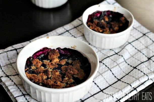 Paleo Blueberry Cobbler Recipe 两小杯蓝莓馅饼