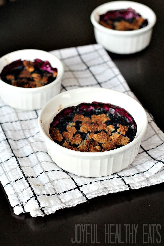 Paleo Blueberry Cobbler Recipe 三个古蓝莓馅饼模子