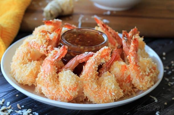 Coconut Shrimp with Thai Chili Ginger Sauce #coconutshrimp #seafood #appetizer #thai #ginger #shrimp