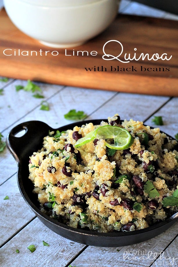 Cilantro Lime Quinoa with Black Beans #quinoa #glutenfree #mexicanfood #cincodemayo #cilantrolime 香菜莱姆藜麦黑豆#藜麦#无麸质#墨西哥食物#cincodemayo #香菜莱姆