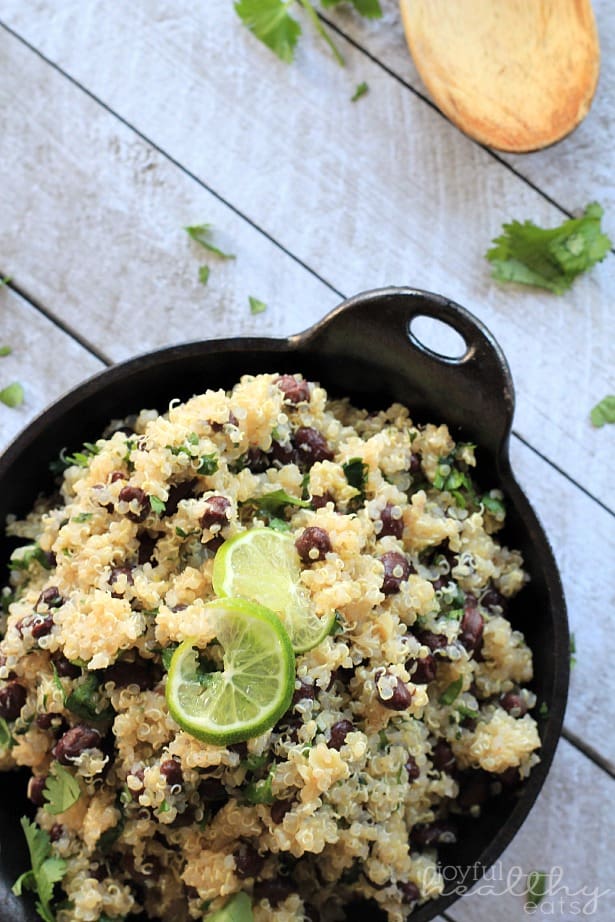 Cilantro Lime Quinoa with Black Beans #quinoa #glutenfree #mexicanfood #cincodemayo #cilantrolime 香菜莱姆藜麦黑豆#藜麦#无麸质#墨西哥食物#cincodemayo #香菜莱姆
