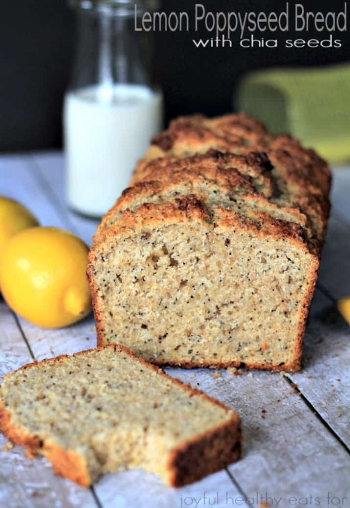 Whole Wheat Lemon Poppyseed Bread with Chia Seeds | m.albarakaa.com | #bread #lemon #poppyseed #chiaseeds #breakfast | m.albarakaa.com | #面包#柠檬#罂粟籽# Chia籽#早餐