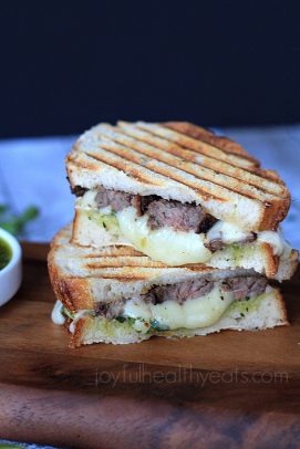 The Most Popular Recipes of Joyful Healthy Eats 2014 | m.albarakaa.com | #mostpinned #healthy #recipes #food Steak and cheese panini