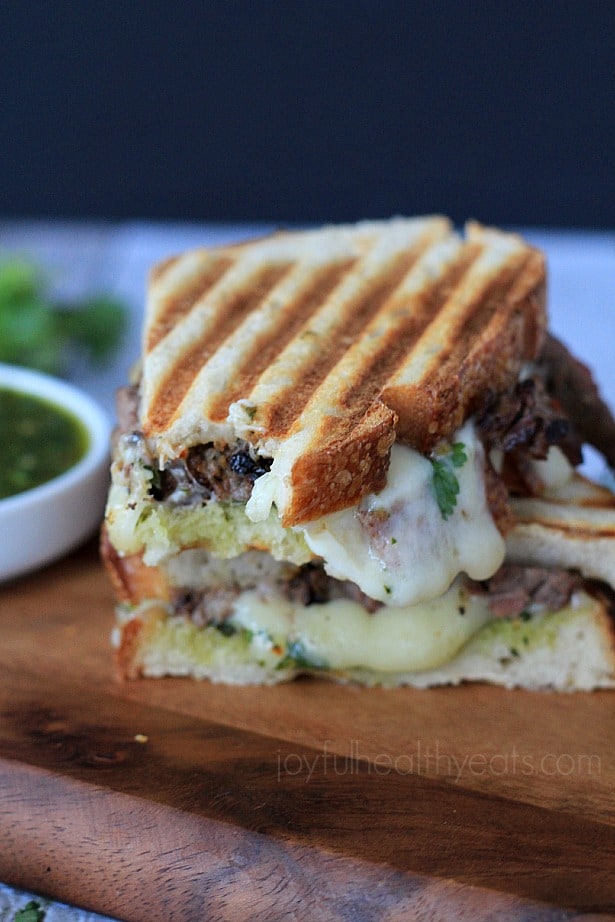 Steak & Cheese Panini with chimichurri sauce #sandwichrecipes #panini #beef #cheese #texmex Steak & Cheese Panini with chimichurri sauce #sandwichrecipes #panini #beef #cheese #texmex