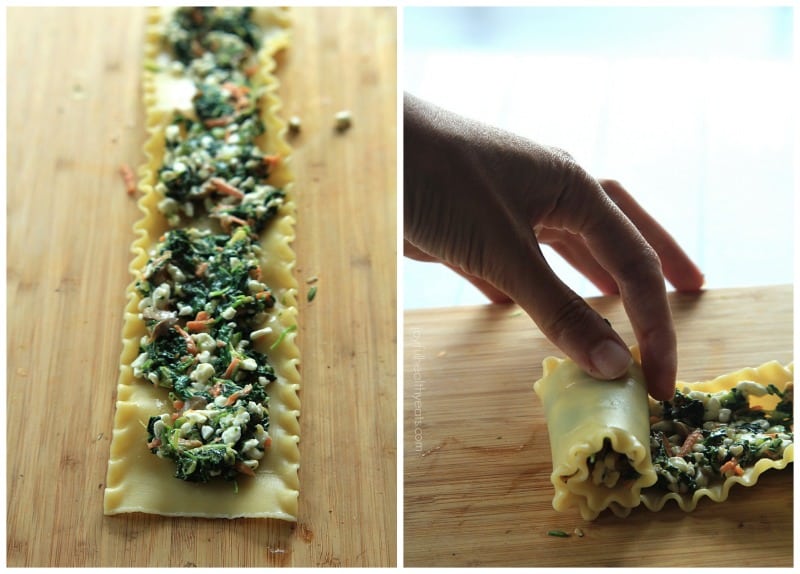The Best and Healthiest Lasagna you will ever eat.. Skinny Vegetable Lasagna Rolls | www.joyfulhealthyeats #vegetarian 你吃过的最好最健康的千层面瘦蔬菜千层面| www.joyfulhealthyeats #素食主义者