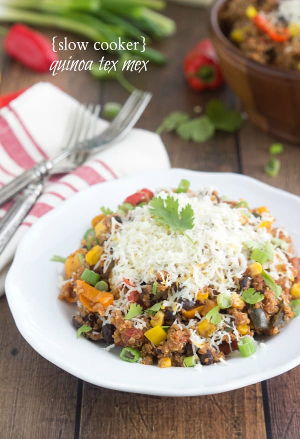 25 Healthy Crock Pot Recipes 一碗慢炖的墨西哥藜麦配上帕玛森芝士