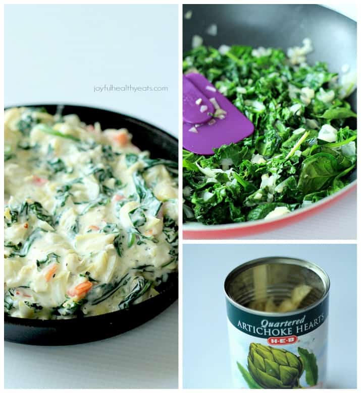 A Creamy Kale Spinach Artichoke Dip, your new go-to appetizer. | m.albarakaa.com | #gamedayfood #vegetarian #starter 奶油甘蓝菠菜洋蓟酱,你的新开胃菜。| m.albarakaa.com | #gamedayfood #vegetarian #starter