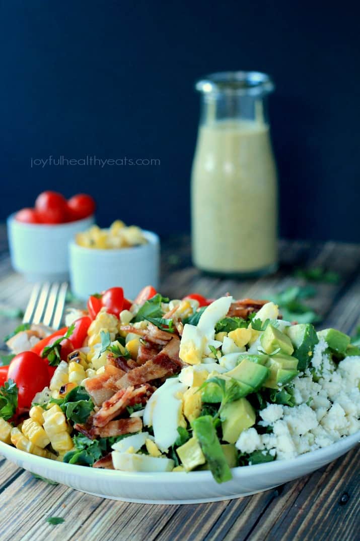 Southwestern Cobb Salad with Creamy Poblano Dressing 我的西南科布沙拉配波布拉诺酱