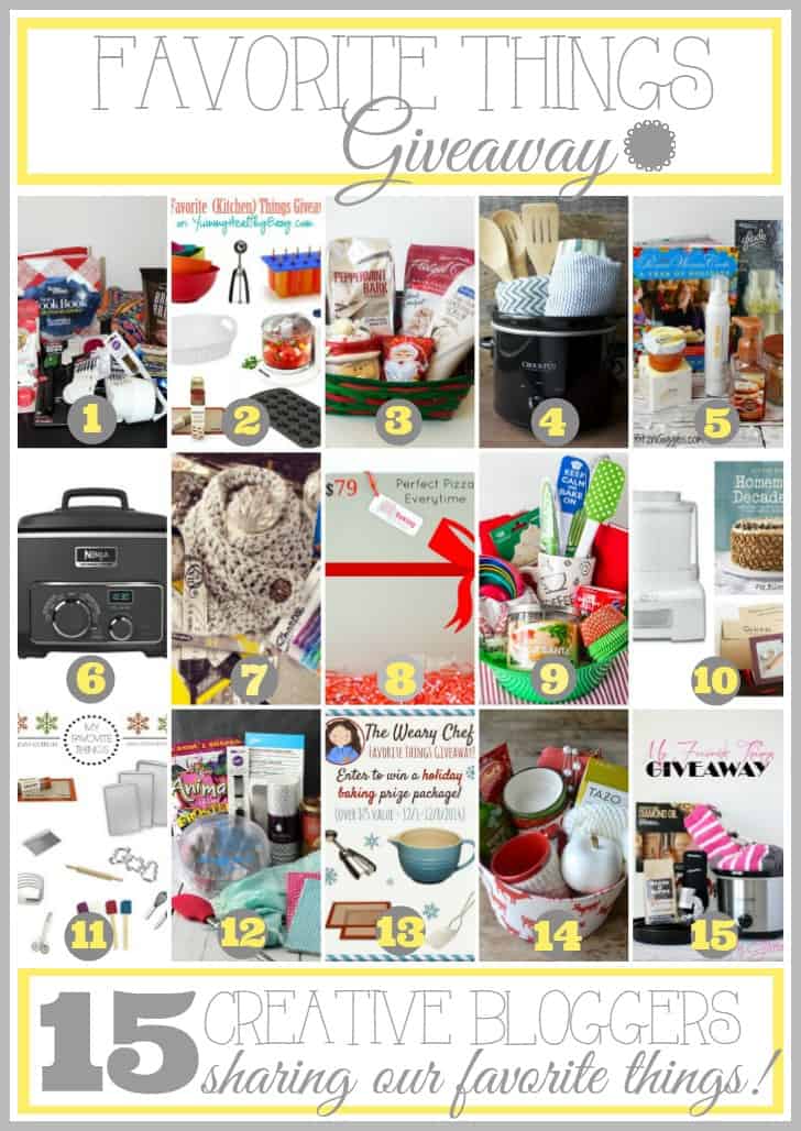 Holiday Baking Giveaway 来自不同博客的15个赠品的拼贴画