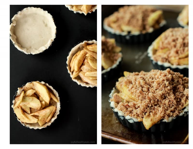 Built in portion control makes these Mini Apple Pie Tartlets with Pecan Streusel extra irresistible! The ultimate fall dessert! | m.albarakaa.com 内置的分量控制使这些迷你苹果派馅饼与山核桃酱格外诱人!终极秋季甜点!| m.albarakaa.com