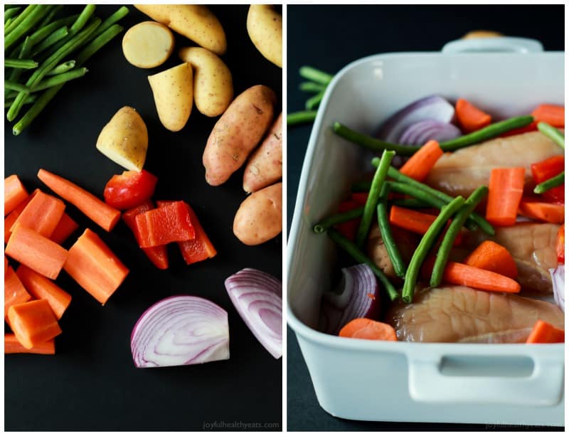 Easy 40 Minute meal that is amazing! One Pot Creamy Garlic Butter Baked Chicken & Vegetables. De-lish! | m.albarakaa.com #ad #CampbellSauces #recipes 简单的40分钟餐是惊人的!一锅奶油大蒜黄油烤鸡和蔬菜。De-lish !| m.albarakaa.com # ad# campbellsauce #recipes