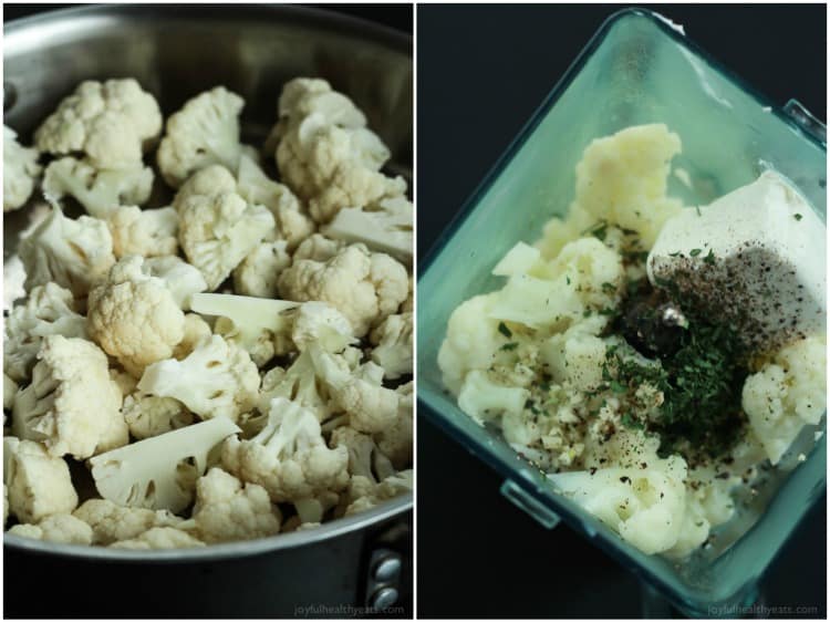Cauliflower Alfredo Sauce Cauliflower Florets and Cream Cheese Mixture for Alfredo Sauce