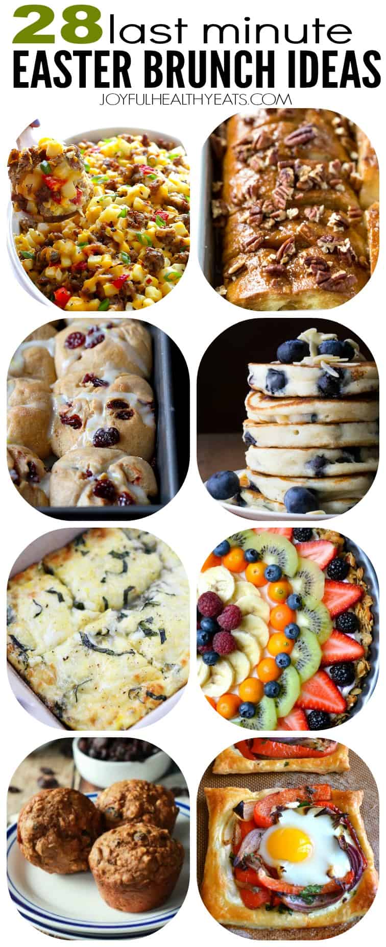 28 Last Minute Easter Brunch Ideas 八个自制早午餐的拼贴画