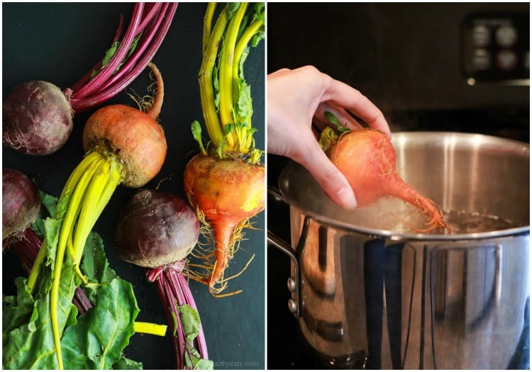 Easy step by step tutorial on how to cook beets. Great for smoothies, side dishes, salads, or just snacking. Full of nutrients and antioxidants! | joyfulhealthyeats.com #healthyeating 简单的一步一步教你如何烹饪甜菜。非常适合做冰沙,配菜,沙拉,或者只是零食。富含营养和抗氧化剂!无谷蛋白食谱|健康饮食