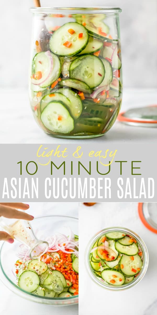 Pinterest图像10分钟容易亚洲黄瓜沙拉食谱(乳制品免费)