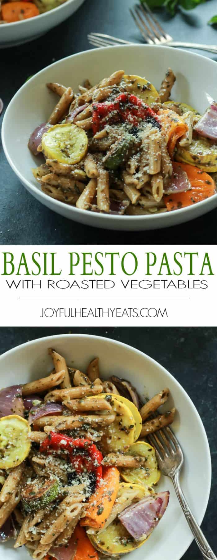 BasilPesto Pasta标题图像加点菜