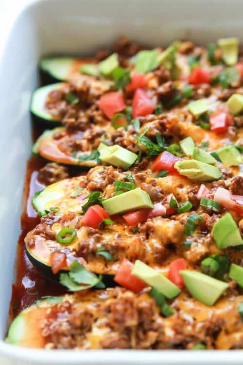 Healthy 30-Minute Dinners 六根碎牛肉玉米卷饼西葫芦平底船