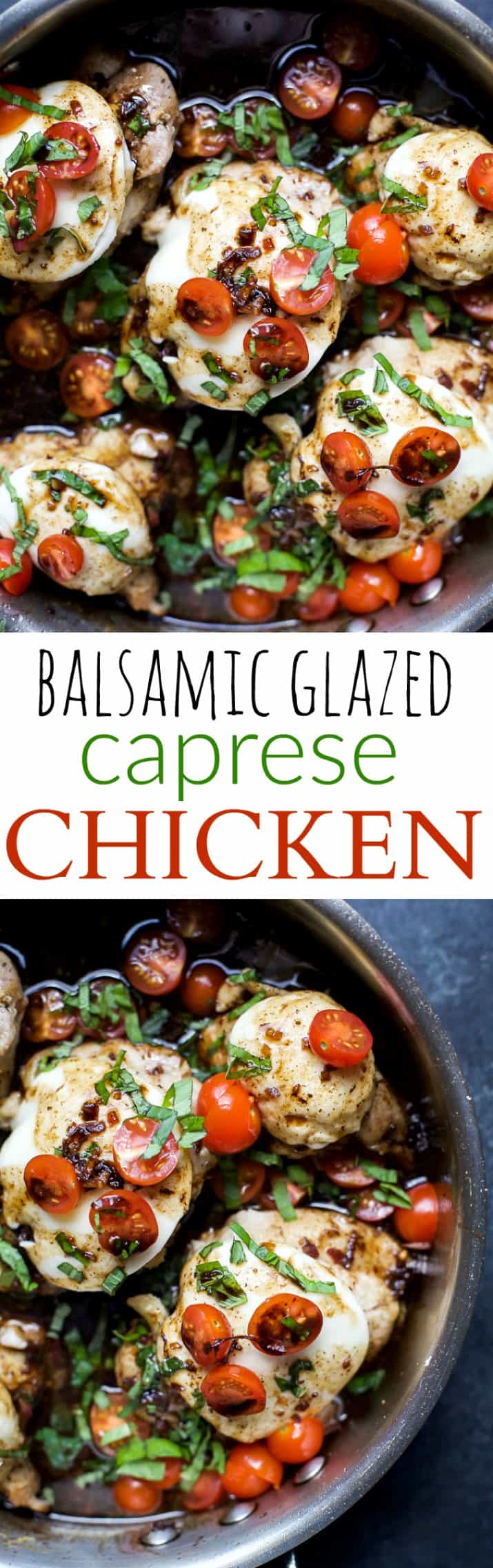 Balsamic Glazed Caprese Chicken 意大利香釉卡布里鸡的标题图片