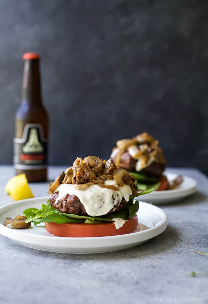 Mushroom Burger with Horseradish Aioli 无麸质蘑菇汉堡配辣根蒜泥蛋黄酱