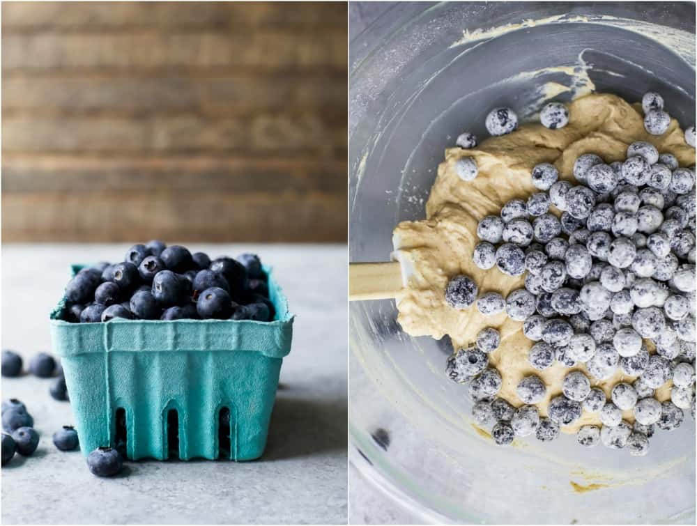 一个易于自制的蓝莓松饼食谱,家人会爱。 Moist Blueberry Muffins bursting with blueberry flavor! A perfect breakfast or after school snack option!