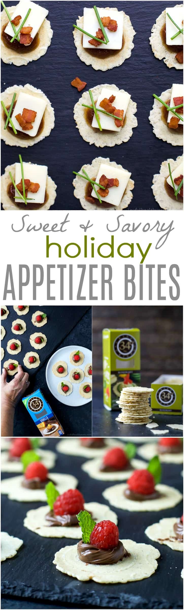 Sweet & Savory Holiday Appetizer Bites 拼接图片Sweet和Savory开胃菜Bites