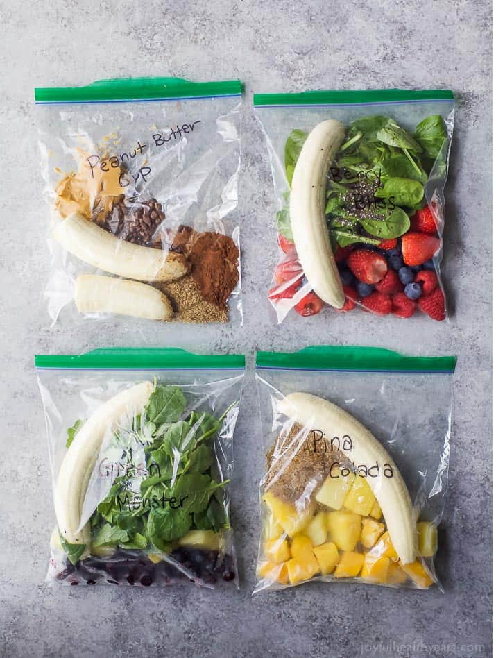 4简单的冰沙包食谱,可以提前制作和冷冻快速使用