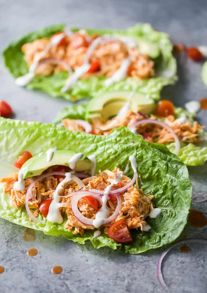 Buffalo Chicken Lettuce Wraps 三份布法罗鸡肉生菜卷