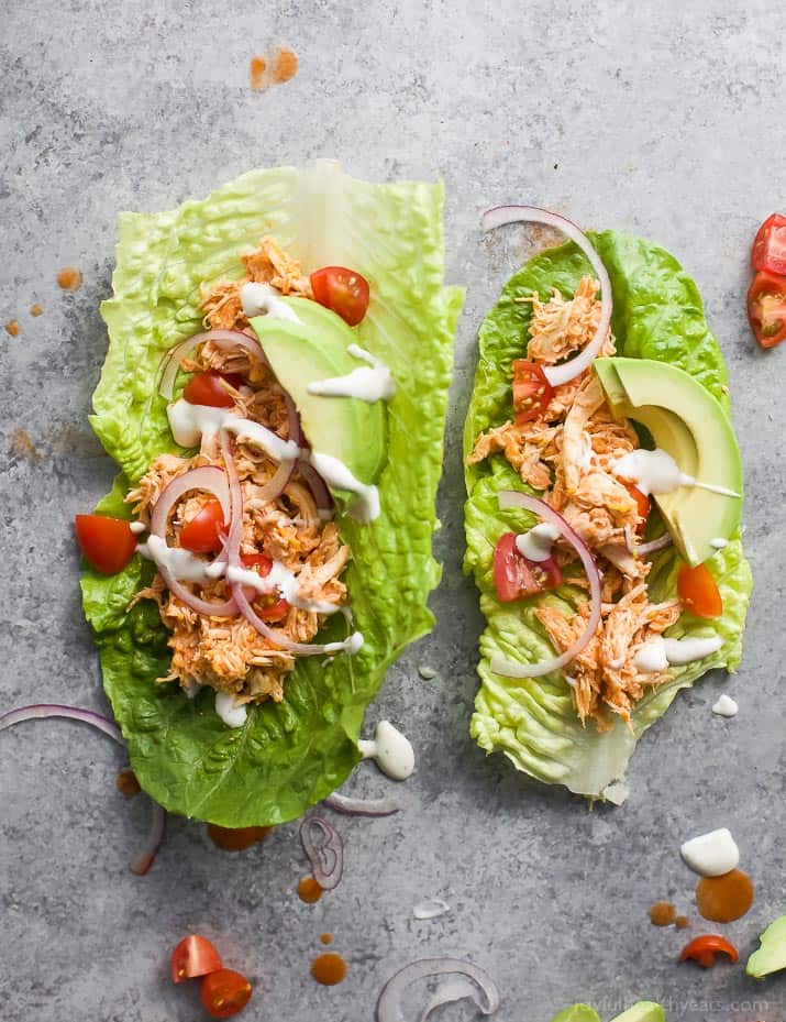 Buffalo Chicken Lettuce Wraps 两份布法罗鸡肉生菜卷