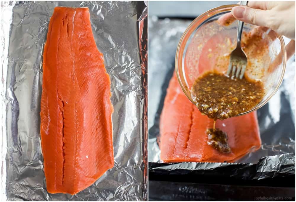 Honey Mustard Baked Salmon Recipe 野生捕获的三文鱼的图象