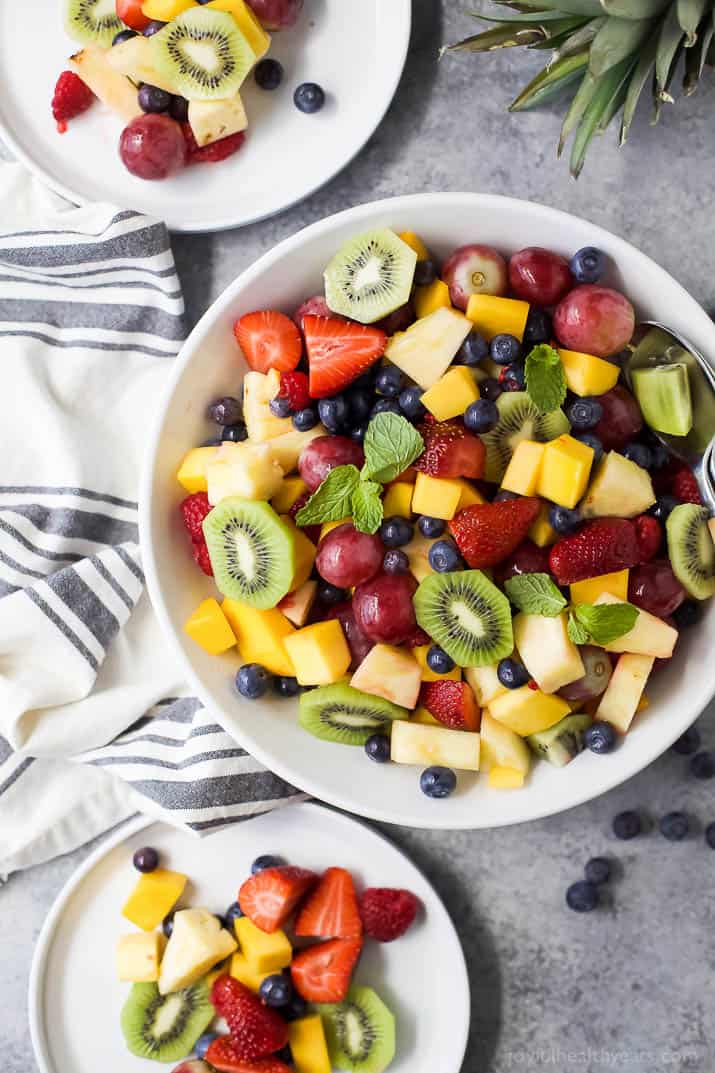 The Best Summer Fruit Salad 两件服务的图片最好的夏天水果沙拉