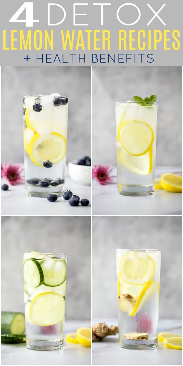 Pinterest图片为4排毒柠檬水食谱