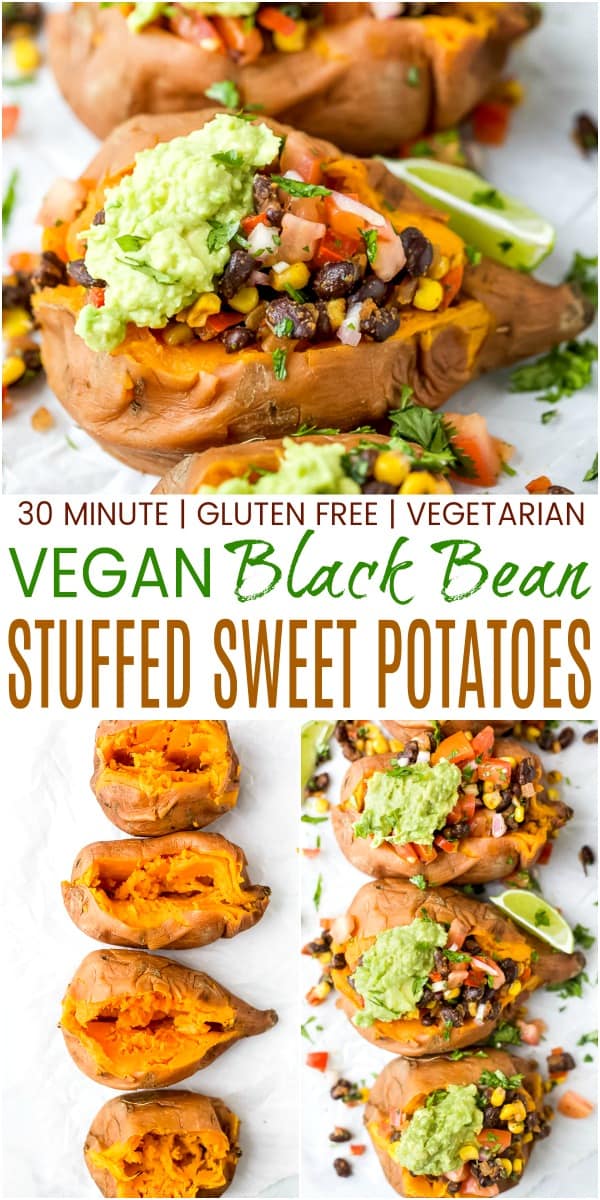 Pinterest图片简单素食黑豆填充红薯