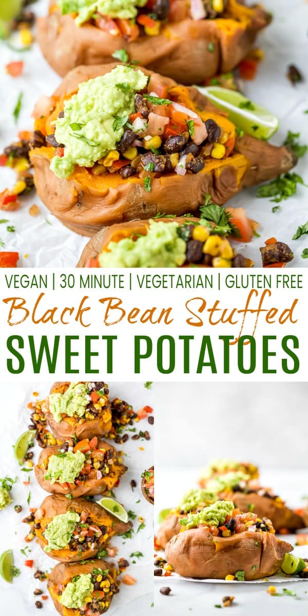 Pinterest图片简单素食黑豆填充红薯