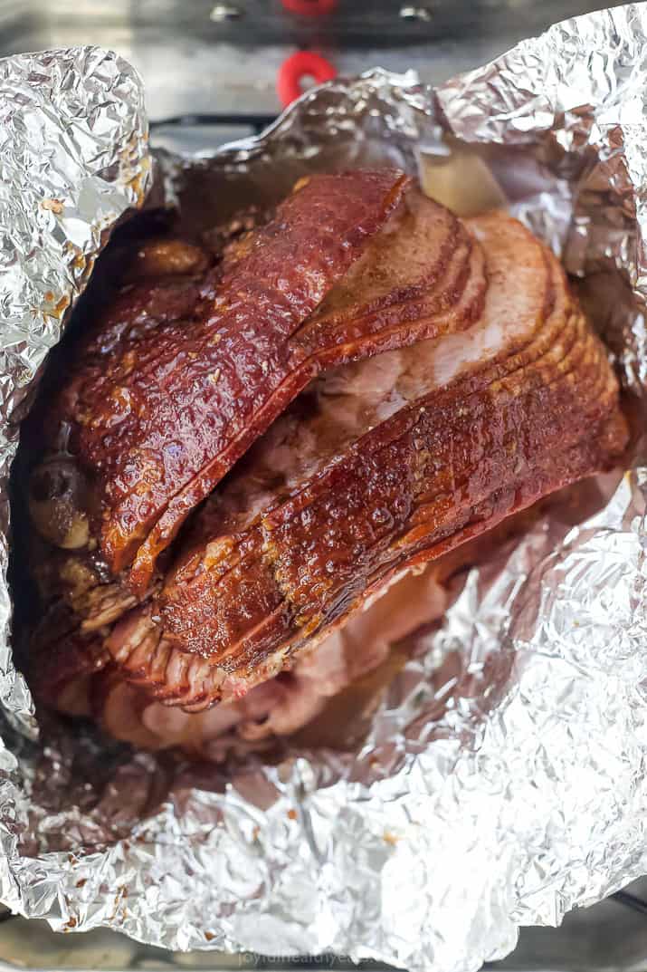 简单的石榴枫糖火腿食谱在烤盘