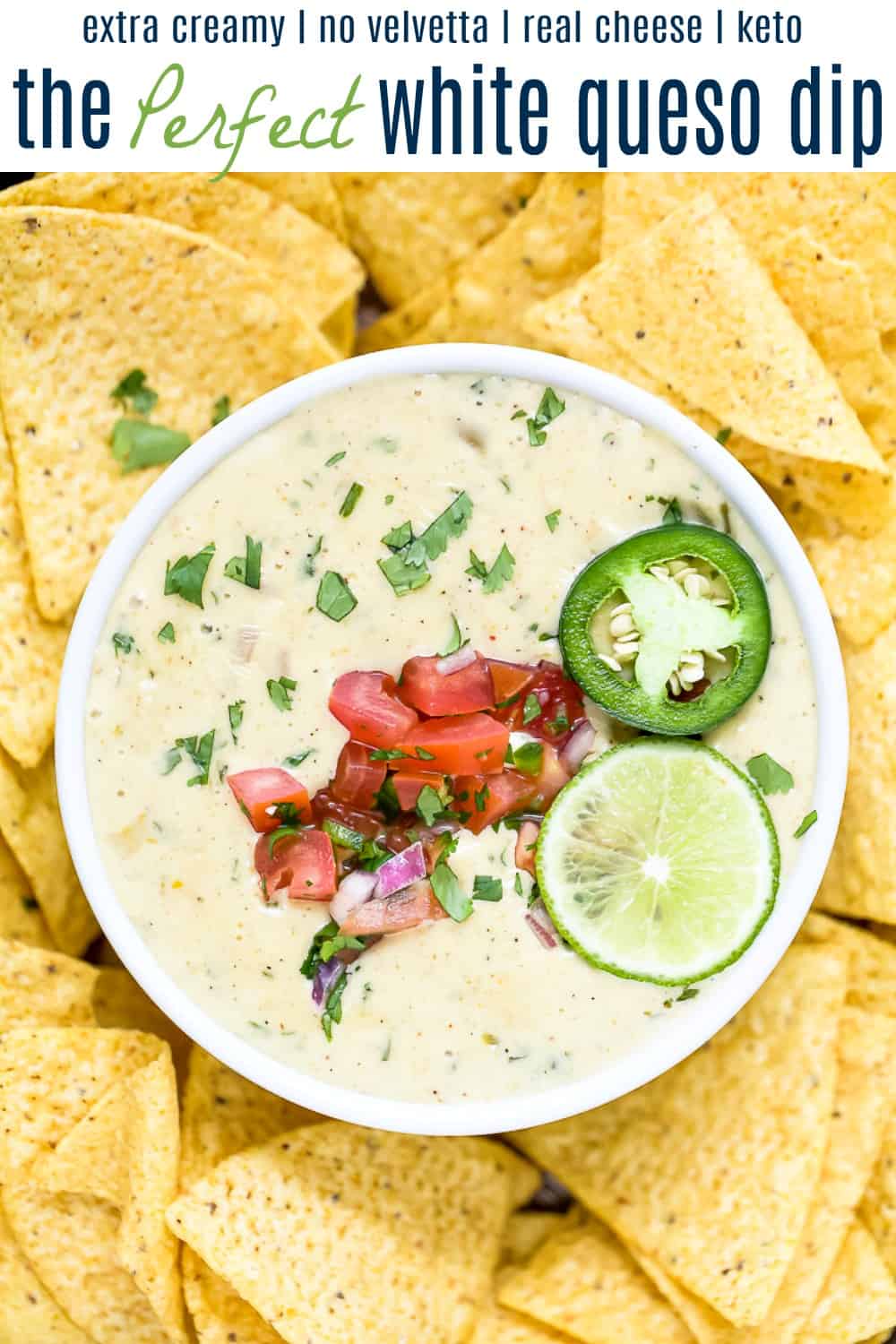 Pinterest乳脂状的白色queso dip食谱的图片