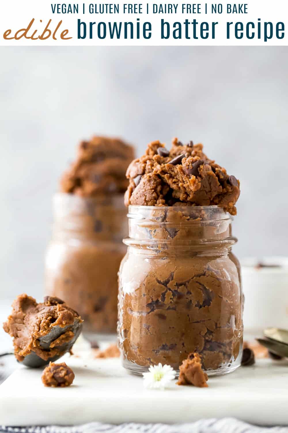 Pinterest图片简单的素食可食用布朗尼面糊食谱