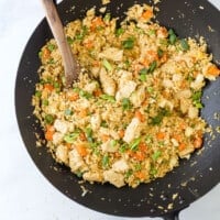 低碳水化合物鸡肉炒饭