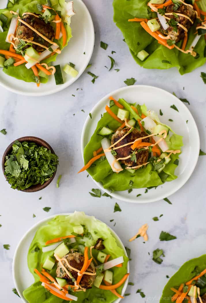 俯视图的Banh Mi生菜卷腌菜和蛋黄酱在盘子里