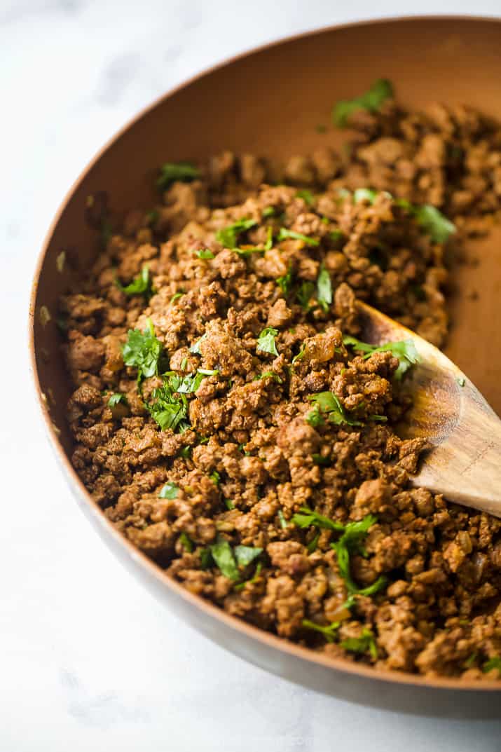 磨碎的牛肉混合物用于磨碎的牛肉卷饼