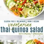 Pinterest图片素食泰国藜麦沙拉配花生酱